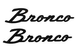 BRONCO CLASSIC SCRIPT FENDER BADGE KIT - MATTE BLACK