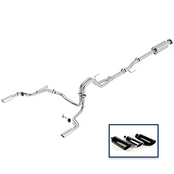 2015-2020 F-150 2.7L, 3.5L &amp; 5.0L CAT-BACK EXTREME EXHAUST SYSTEM - REAR EXIT, CHROME TIPS