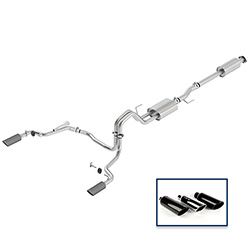 2015-2020 F-150 2.7L, 3.5L &amp; 5.0L CAT-BACK SPORT EXHAUST SYSTEM - REAR EXIT, CARBON FIBER TIPS