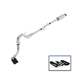 2015-2020 F-150 2.7L, 3.5L &amp; 5.0L CAT-BACK EXTREME EXHAUST SYSTEM - SIDE EXIT, BLACK CHROME TIPS