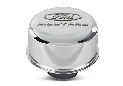 FORD MUSTANG LOGO AIR BREATHER CAP:CHROME