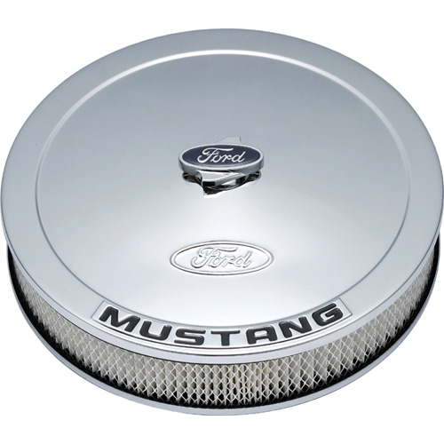 AIR CLEANER KIT: CHROME, FORD MUSTANG EMBLEM