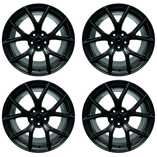 2015-2023 MUSTANG HP PERFORMANCE PACK 19" X 9.5" & 19" X 10" WHEEL KIT WITH TPMS KIT - MATTE BLACK