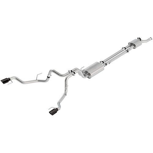 2017-2020 F-150 RAPTOR 3.5L CAT BACK TOURING EXHAUST SYSTEM - BLACK TIPS