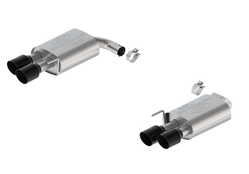 MUSTANG 2.3L TOURING NON-ACTIVE AXLE-BACK W/GT VALANCE - BLACK TIP